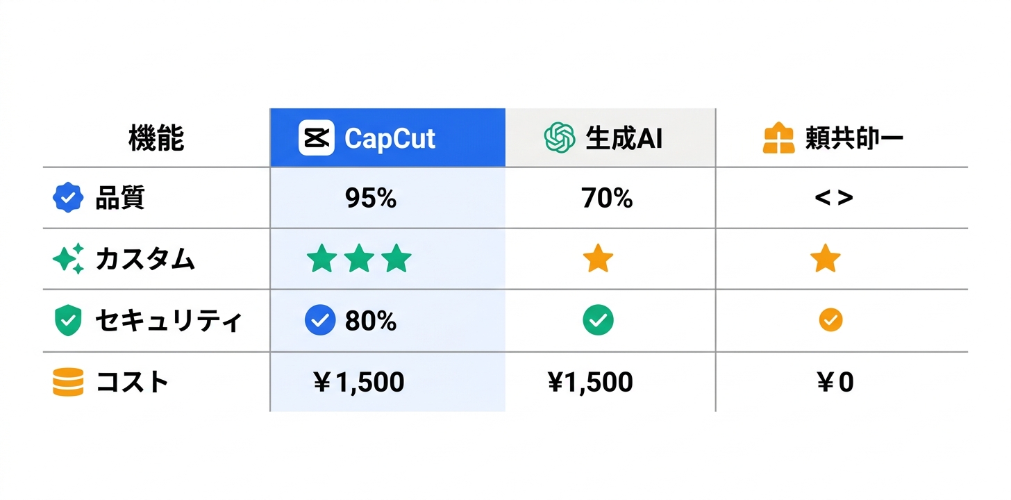 競合ツールとの比較