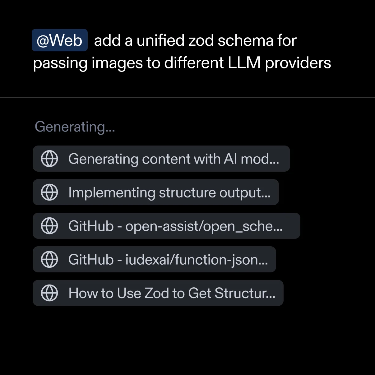Coding Agents interface