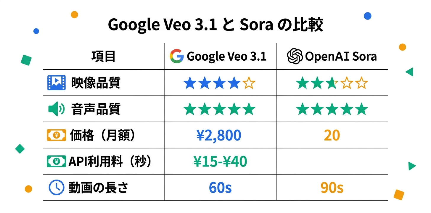 Soraとの比較