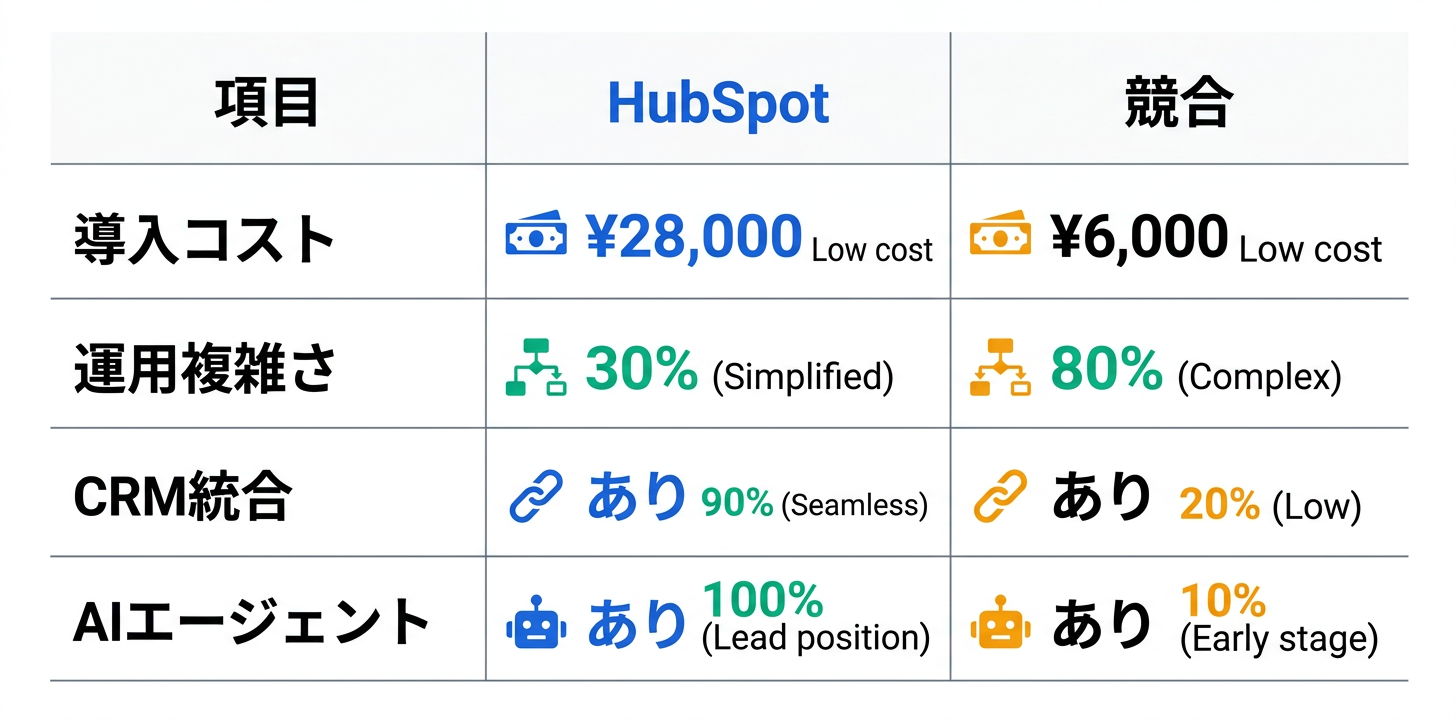 競合ツールとの比較