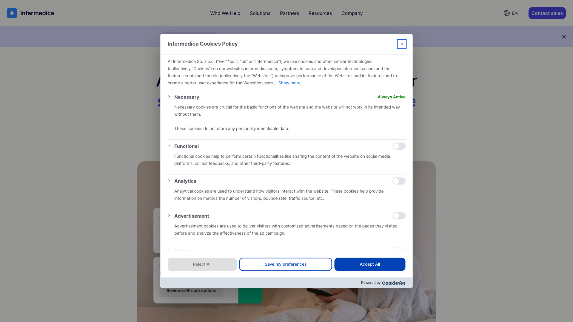 Infermedicaの公式サイト