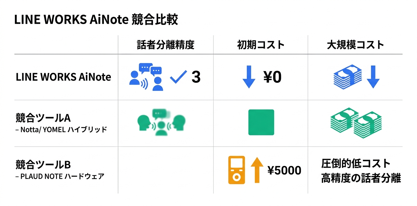 競合ツールとの比較