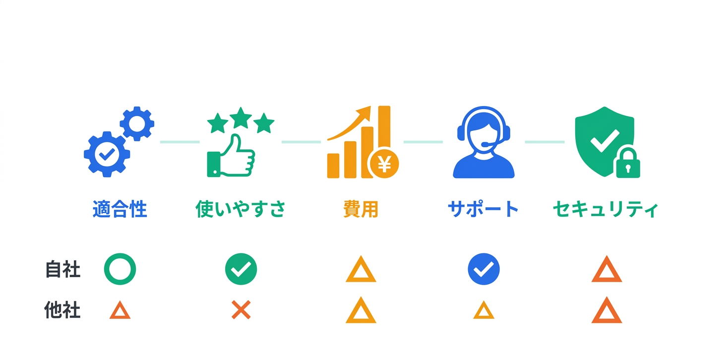 競合製品との比較ポイント