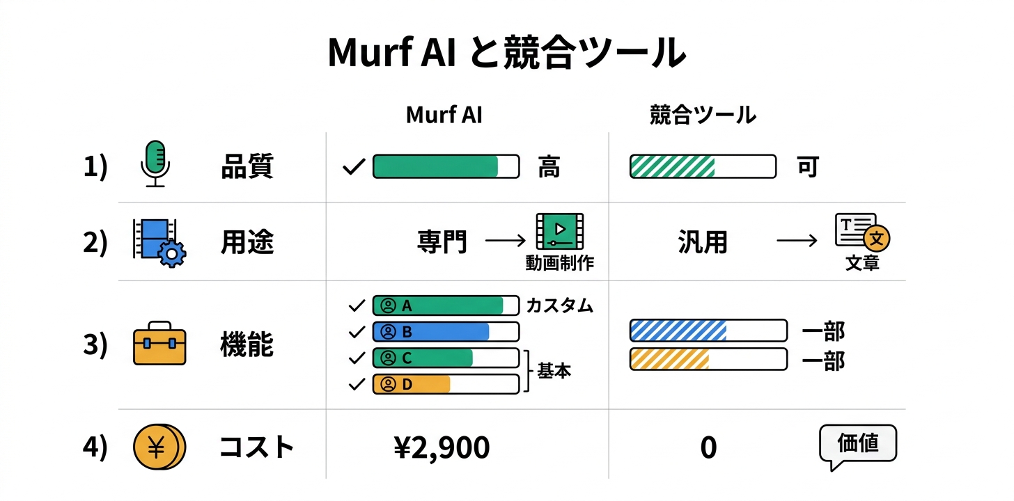 競合ツールとの比較
