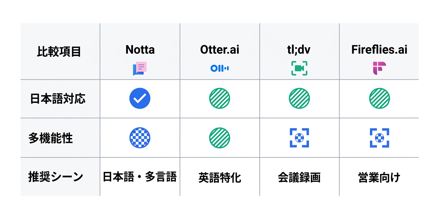 競合ツールとの比較