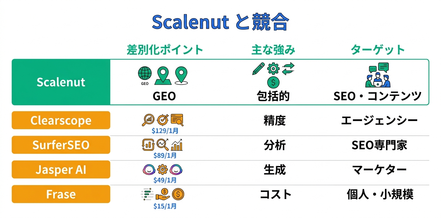 競合ツールとの比較
