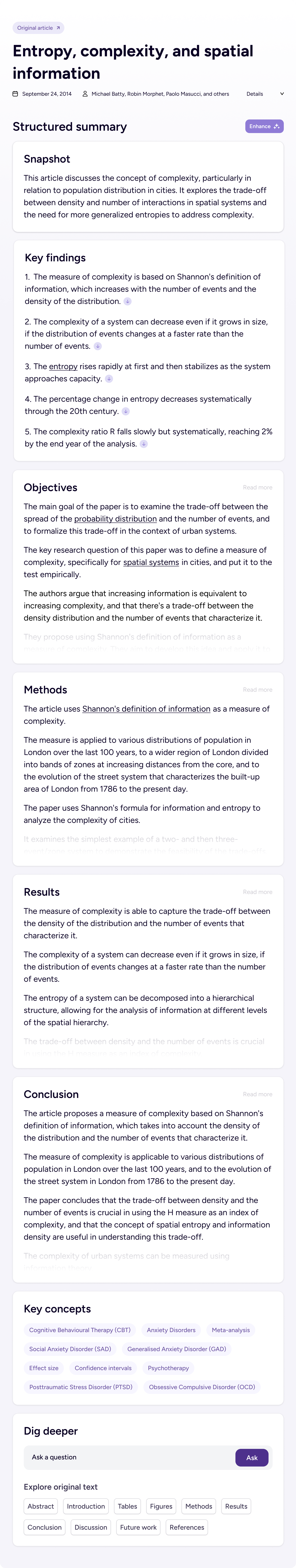 Summarize any document and import them into the showcased flashcard