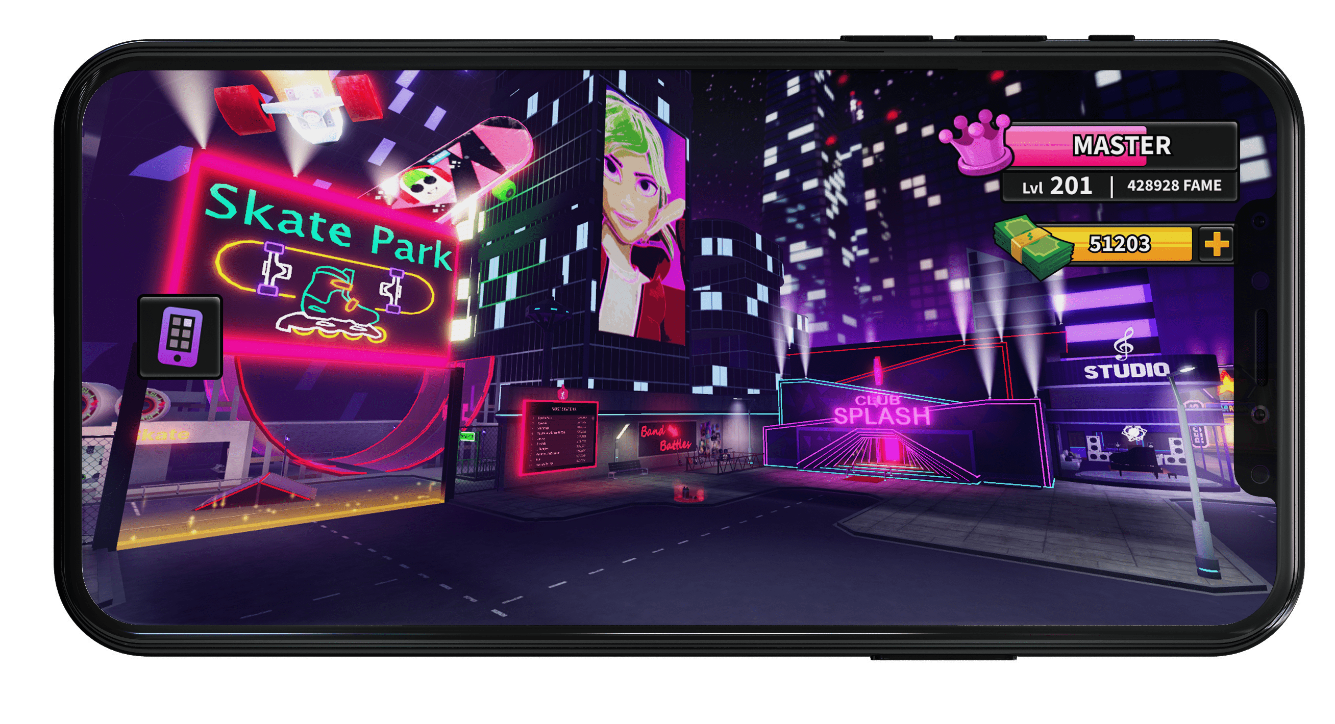 Splash Roblox game being played on an iPhone