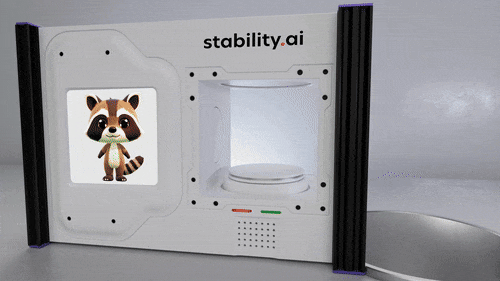 Stability AI 3Dの画面