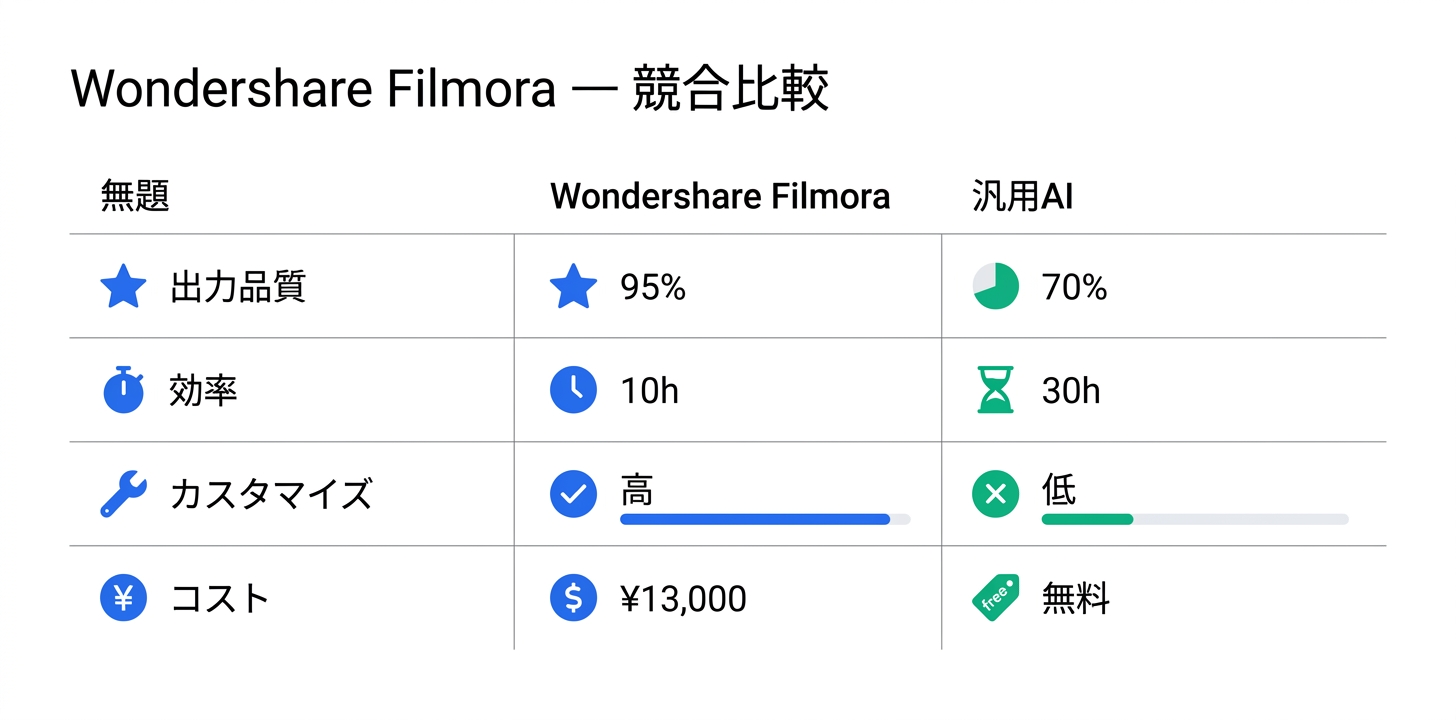 競合ツールとの比較